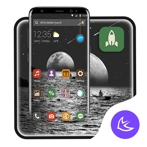 Black Moonlight APUS Launcher theme icon