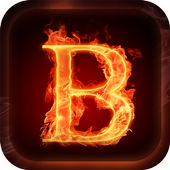 Fire Text Name Art 3D icon