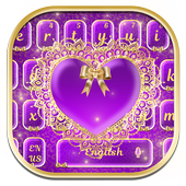 Purple hearts Lolita keyboard Theme icon