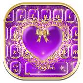 Purple hearts Lolita keyboard Theme