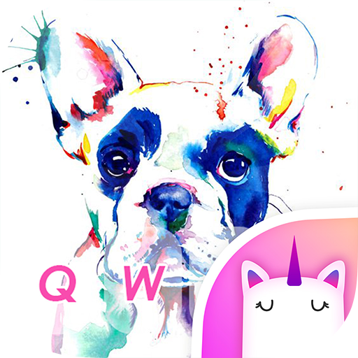 Cute Bulldog Emoji Keyboard Theme icon