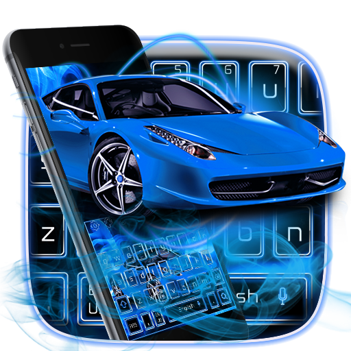 Dynamic Blue Car Keyboard Theme icon