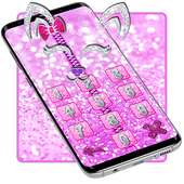 Pink Shiny Kitty Zipper Lock on 9Apps