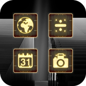 Yellow Glowing Shiny Metal Icon Pack icon