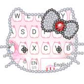 Cute Pink Kitty Keyboard