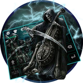 Dark Flame Devil skull gun Theme Keyboard icon