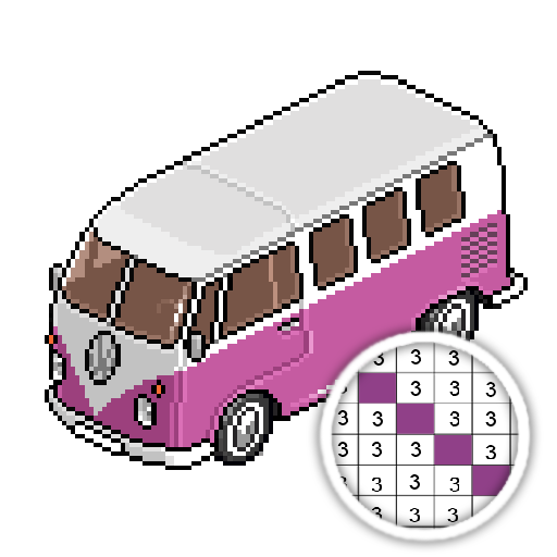 Color By Number Cars icon