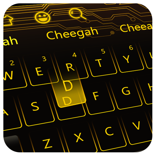 Luxury Golden Black keyboard icon