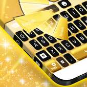 Neon Gold Keyboard Theme on 9Apps