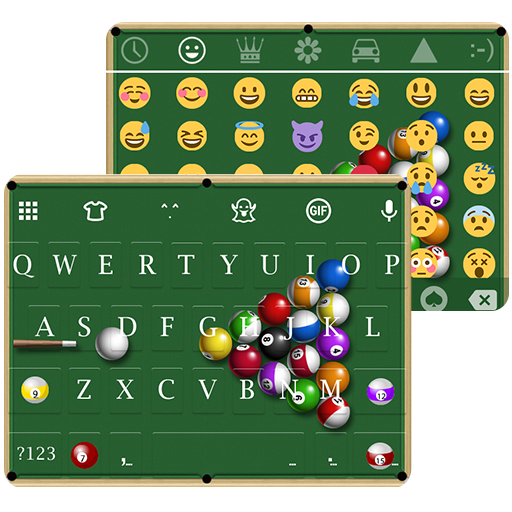 Snooker Emoji Keyboard Theme - Ball Pool иконка