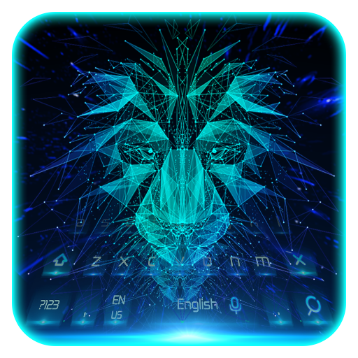 Laser lion keyboard icon