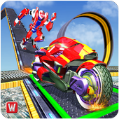 Impossible Bike Racing Stunts - Robot Transform 3D icon