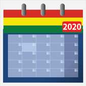 Calendario 2020 Bolivia con feriados