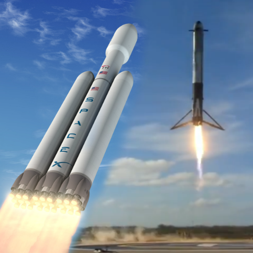 Space Rocket Launch &amp; Landing  أيقونة