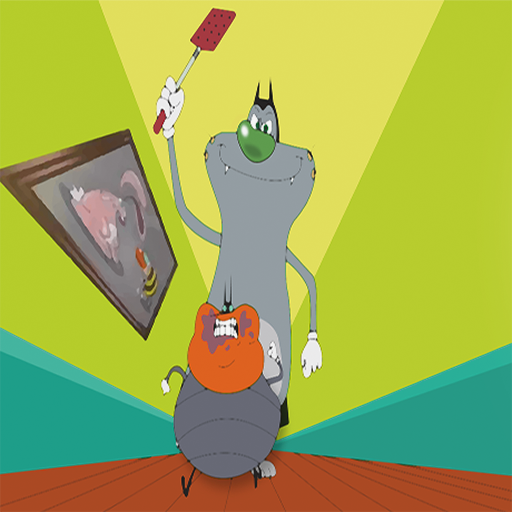 Oggy fight with Bob run icon