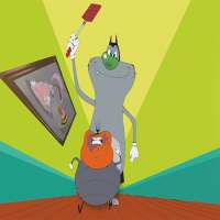 Oggy fight with Bob run