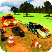 Elevated Chained Car Race – Driving Simulator 3D icon