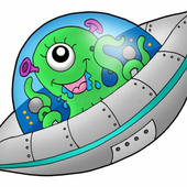Alien spaceship icon