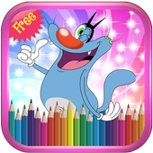 Coloring Book For Oggy and the cockroach icon