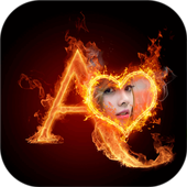 3D Fire Text Photo Frame icon