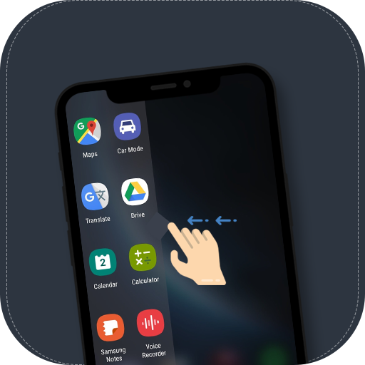 Side Bar - Edge Screen, Swipe Edge to Navigation icon