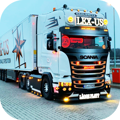 Euro transport truck game 3d icon