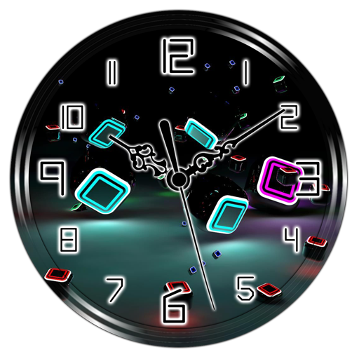 ikon Neon Clock Live Wallpaper