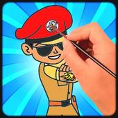 Little Singham Education Basics Coloring Pages icon