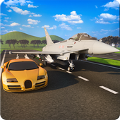 Jet Plane Vs Car 3D: Euro Mile Racing Games Free icon