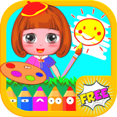 coloring flower game icon