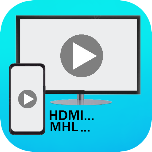 MHL HDMI USB Connector phone with tv icon