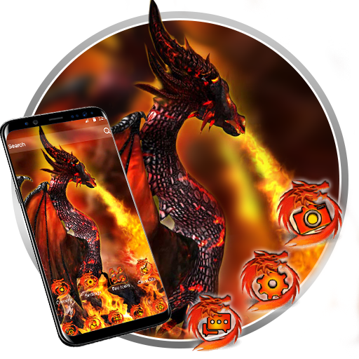 Fire Dragon Launcher Theme Live HD Wallpapers icon
