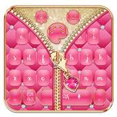 Mincing Pink Zipper Salmon Keyboard Theme on 9Apps