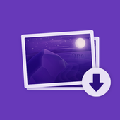 البحث عن الصور و تنزيلها أيقونة