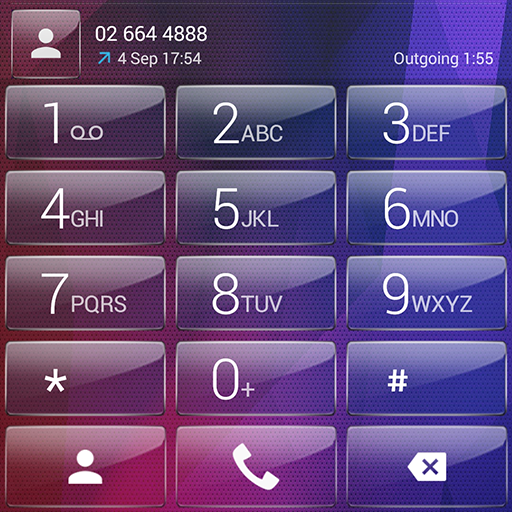 Dialer theme Polygon Glass icon