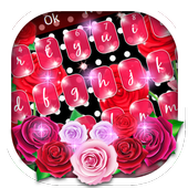 ريد روز لوحة المفاتيح الموضوع أيقونة