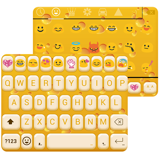 Happy Cheese Emoji Keyboard Theme icon
