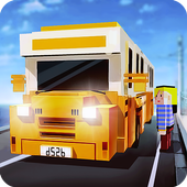 Blocky Bus SIM: Tourist Drive أيقونة