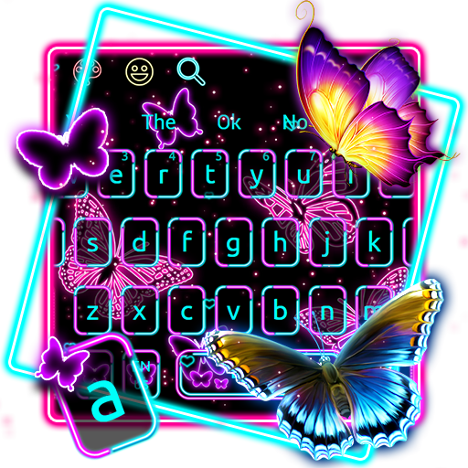 Neon Butterfly Keyboard icon