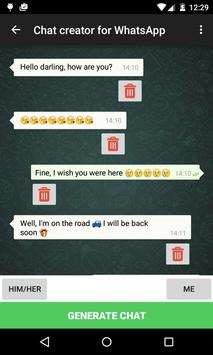 Chat creator for WhatsApp screenshot 3