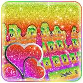 Rainbow Glitter Love Heart Keyboard on 9Apps