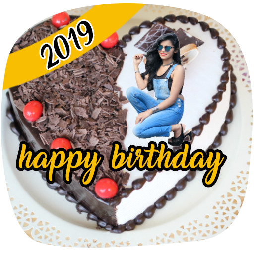 Birthday photo frame, Birthday greeting card maker icon