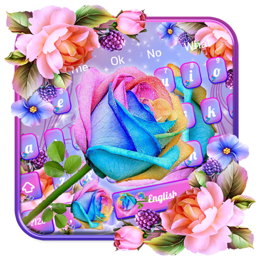 다채로운 장미 빛나는 키보드 테마 icon