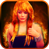 Real Fire Effects Photo Editor - Fire Photo Frames أيقونة