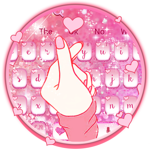 Cute Finger Love Heart Keyboard Theme icon