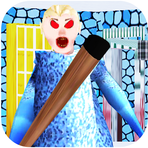Scary frozen granny iced queen icon