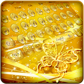 Golden Butterfly Keyboard Theme icon