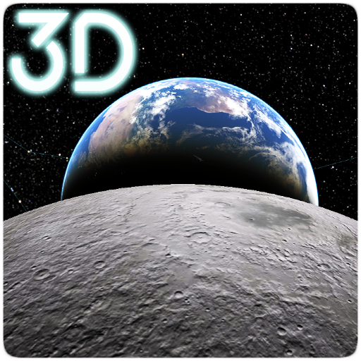 Earth &amp; Moon  Parallax 3D Live Live Wallpaper icon