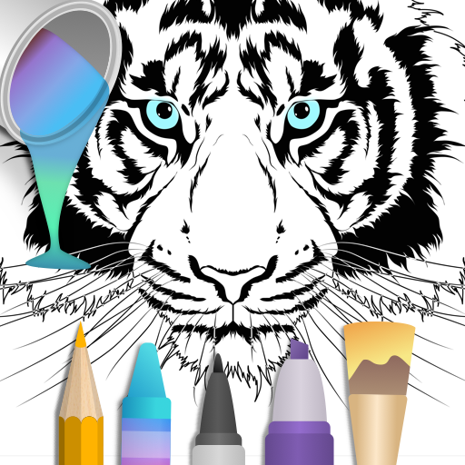 2020 for Animals Coloring Books أيقونة