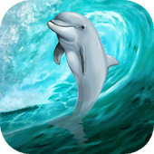 Dolphin in the sea live wallpaper icon